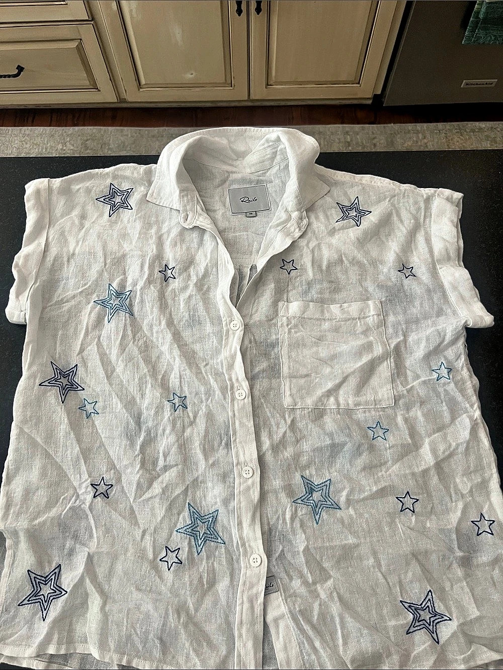 Rails Star Embroidered Button Down Top Size XS Like New